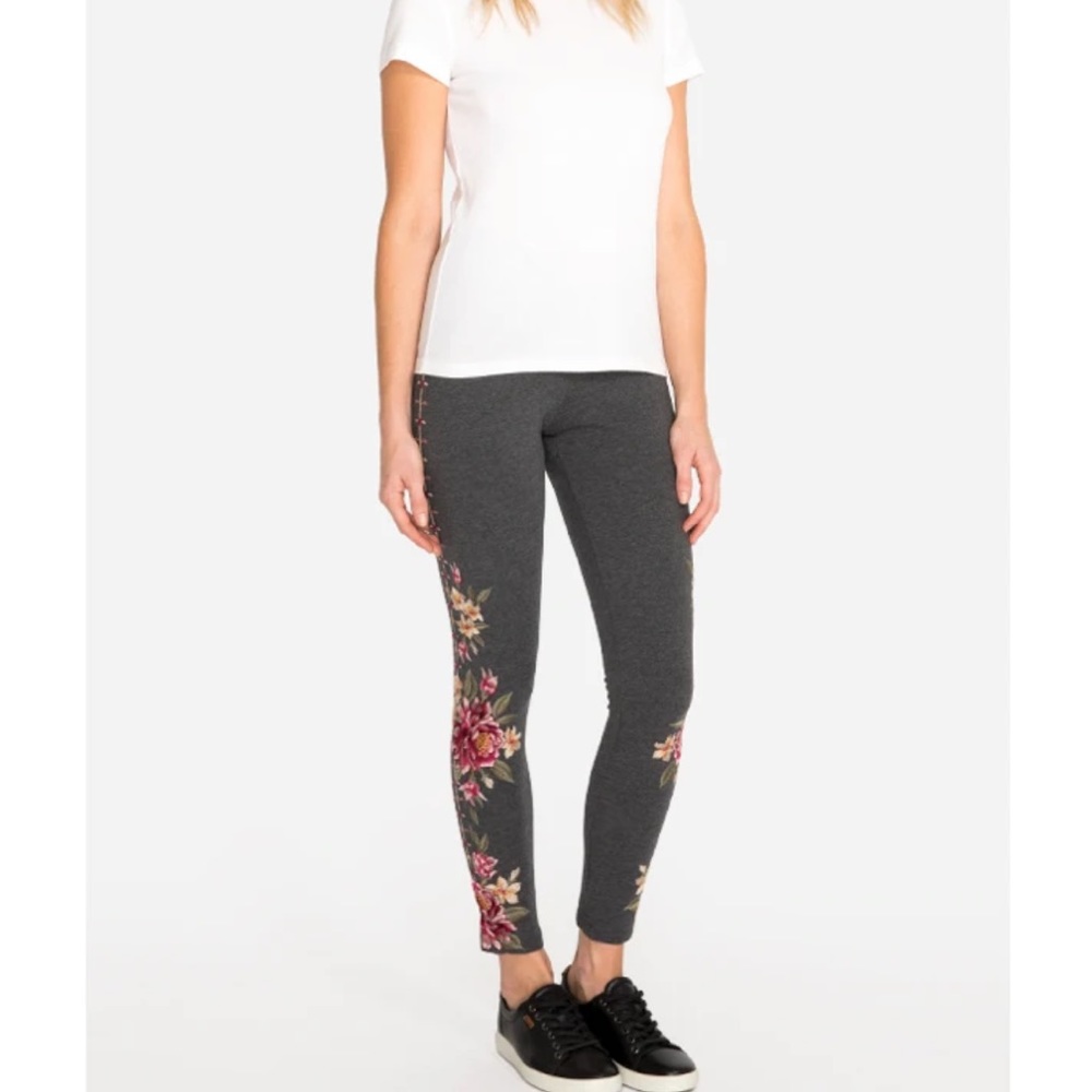 Johnny Was Joanna embroidered leggings M